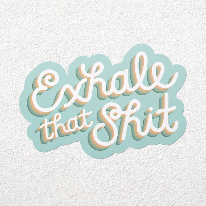 ADESIVO IN VINILE OPACO Exhale That per la vendita all'ingrosso da parte di Coffee Cups & Curiosities
