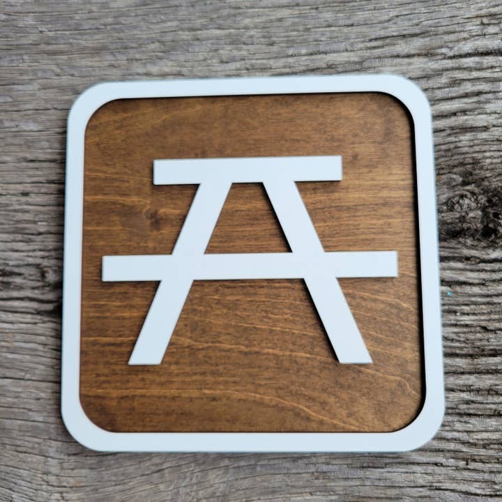 National Park Picnic Table Sign, Handmade Wood Camping Decor for wholesale by cherelle lynne