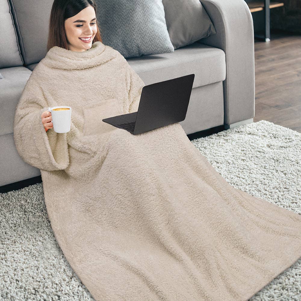 Pavilia - Wholesale Throw Blanket - Sherpa Fluffy Blanket with Sleeves28