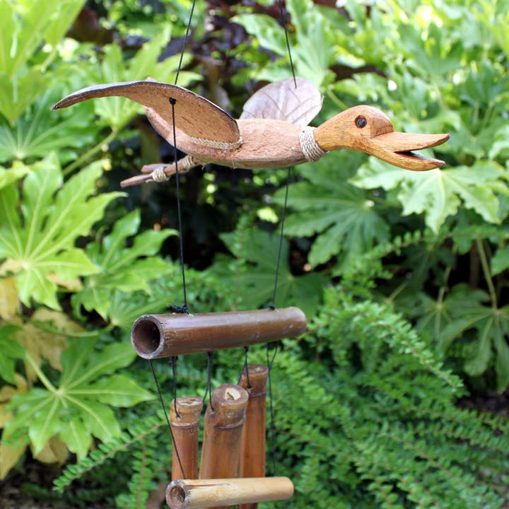 Coconut Duck Windchimes for wholesale by Ancient Wisdom