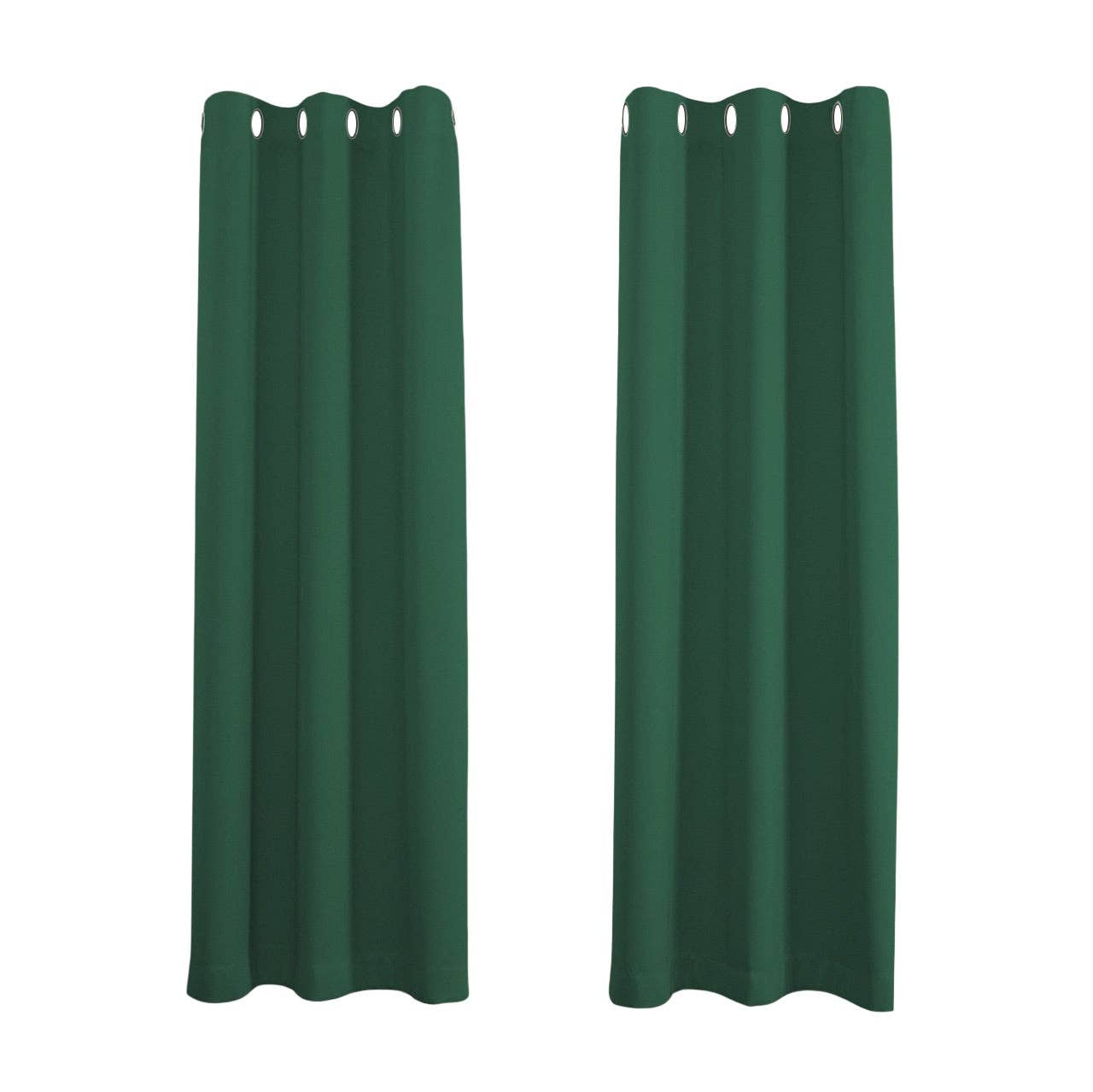 Happy Homewares – wholesale Curtain – Forest Green Blackout Curtains - Dark Thermal Eyelet - 46 x 63 Drop - 2 Panel0