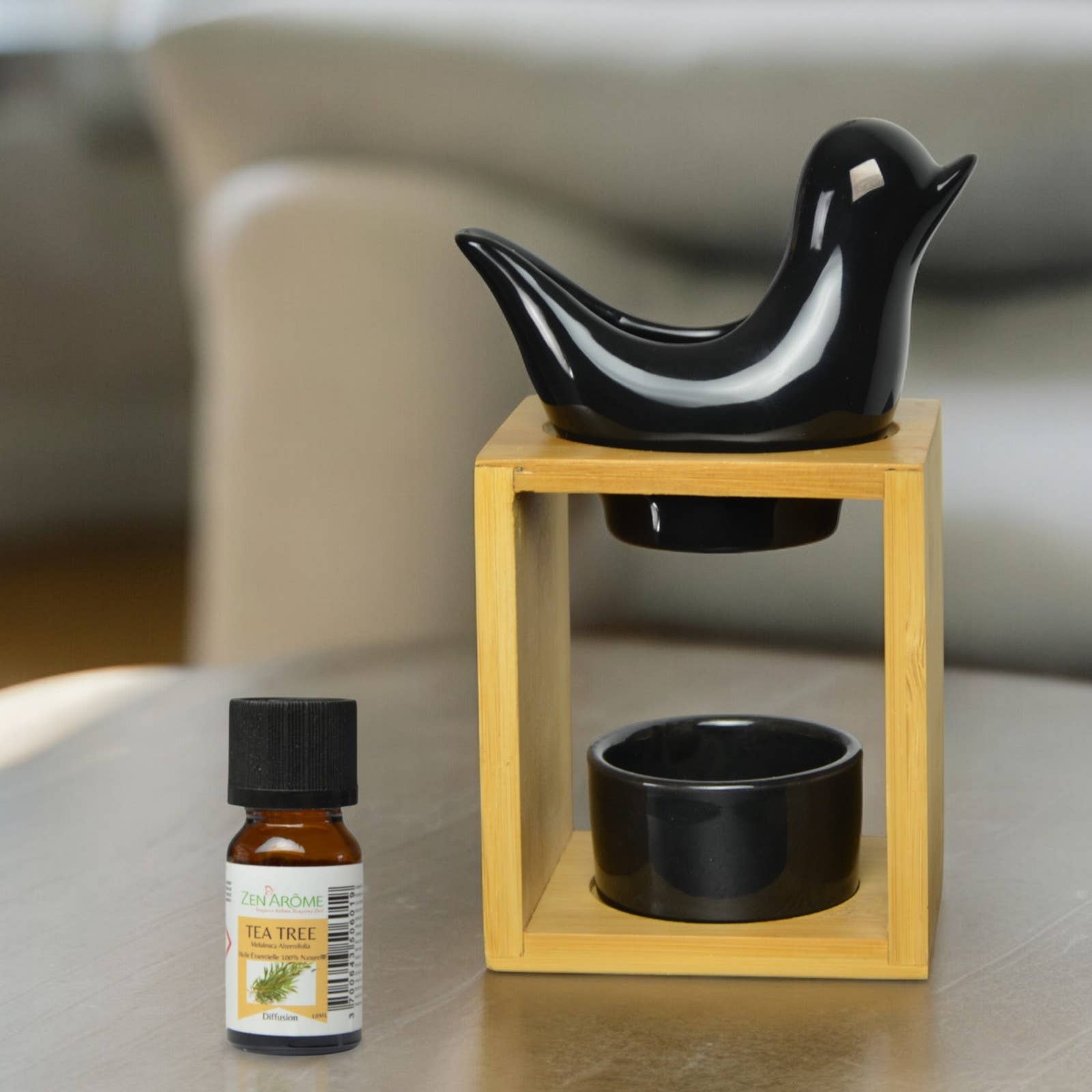 Zen'Arôme - Wholesale Waxbrander - Birdy zwarte geurkaarsen en brander6