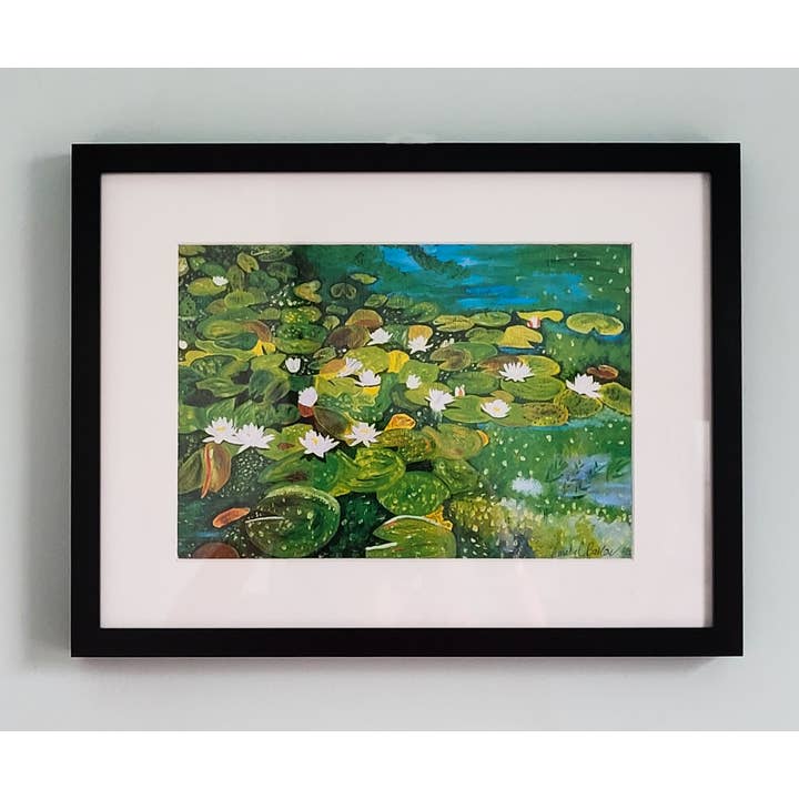 Nénuphars dans les douves du palais d'Eltham. Greenwich Londres pour la vente par Amabel Illustrations