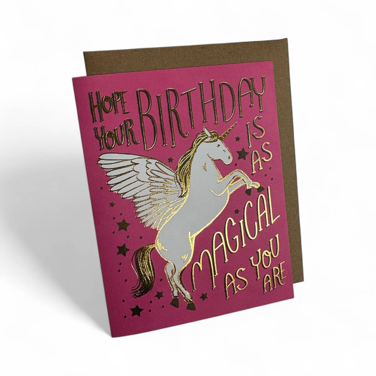 Wild Optimist – wholesale Birthday card – Unicorn Birthday Goldfoil Greeting Card3