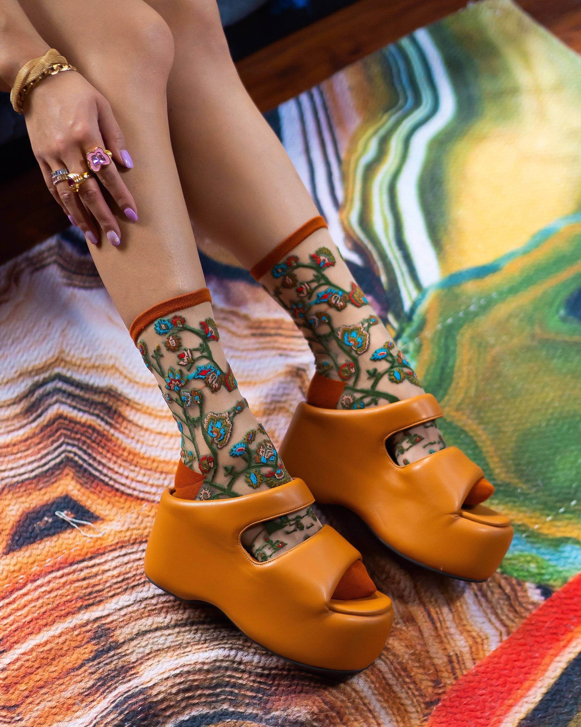 Sock Candy - Wholesale Socks - Women's - Tree of Life Sheer Crew Sock4