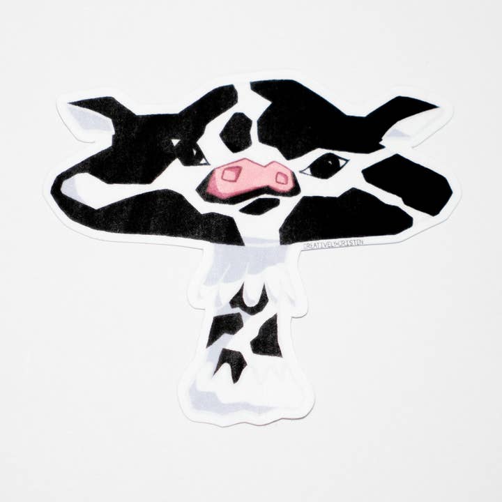 Mushroom Cow - Aufkleber für den Großhandel von Creatively Cristen