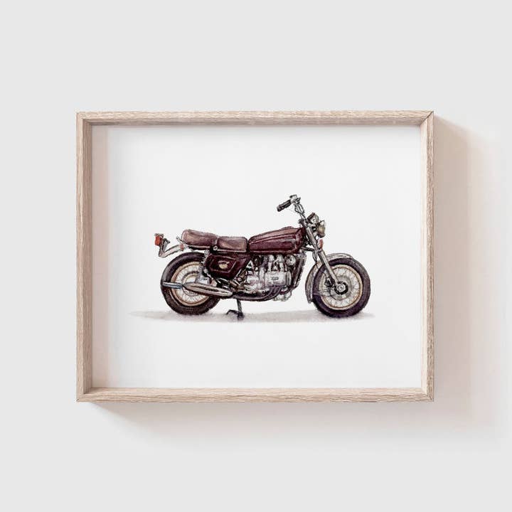 Motorcycle Art Print for wholesale by Tabitha Paige