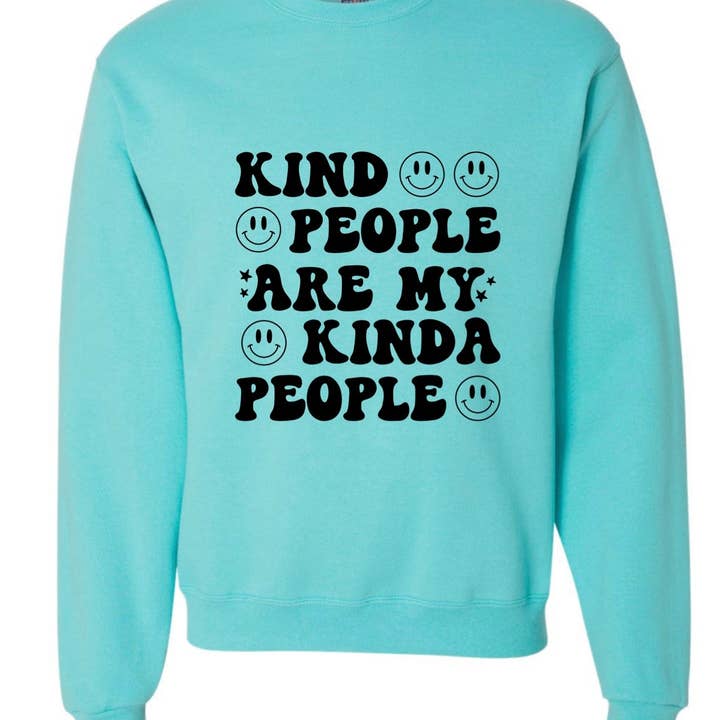 Kind People Are My Kinda People Crewneck for wholesale by Let's Go Boho Boutique