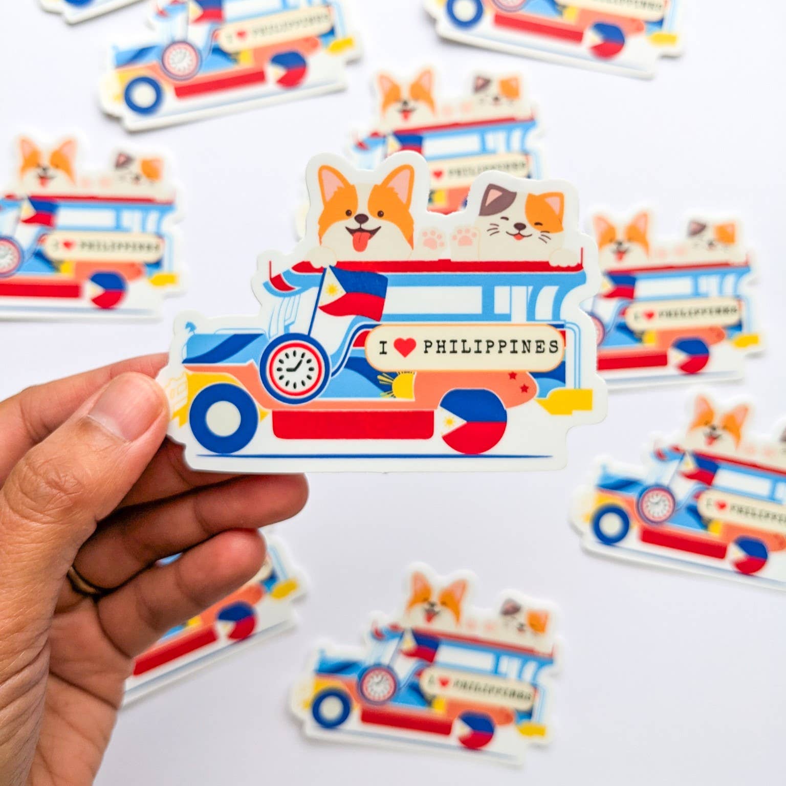 Paper Picture Mama - Wholesale Sticker - Cute Cat Dog Jeepney Stickers Funny Water Bottle Sticker 1