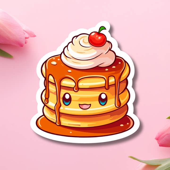Hikaru Tara Art Arst & Craft Gift Shop - Wholesale Sticker - Caramel Pancake Vinyl Sticker0