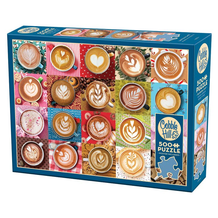 Love You A Latte 500c Puzzle for wholesale by Outset Games and Cobble Hill Puzzles