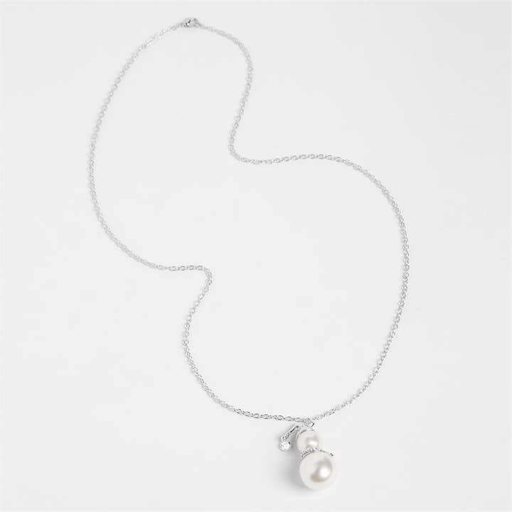 COCO + CARMEN - Wholesale Pendant/Charm Necklace - Pearl Snowman Necklace