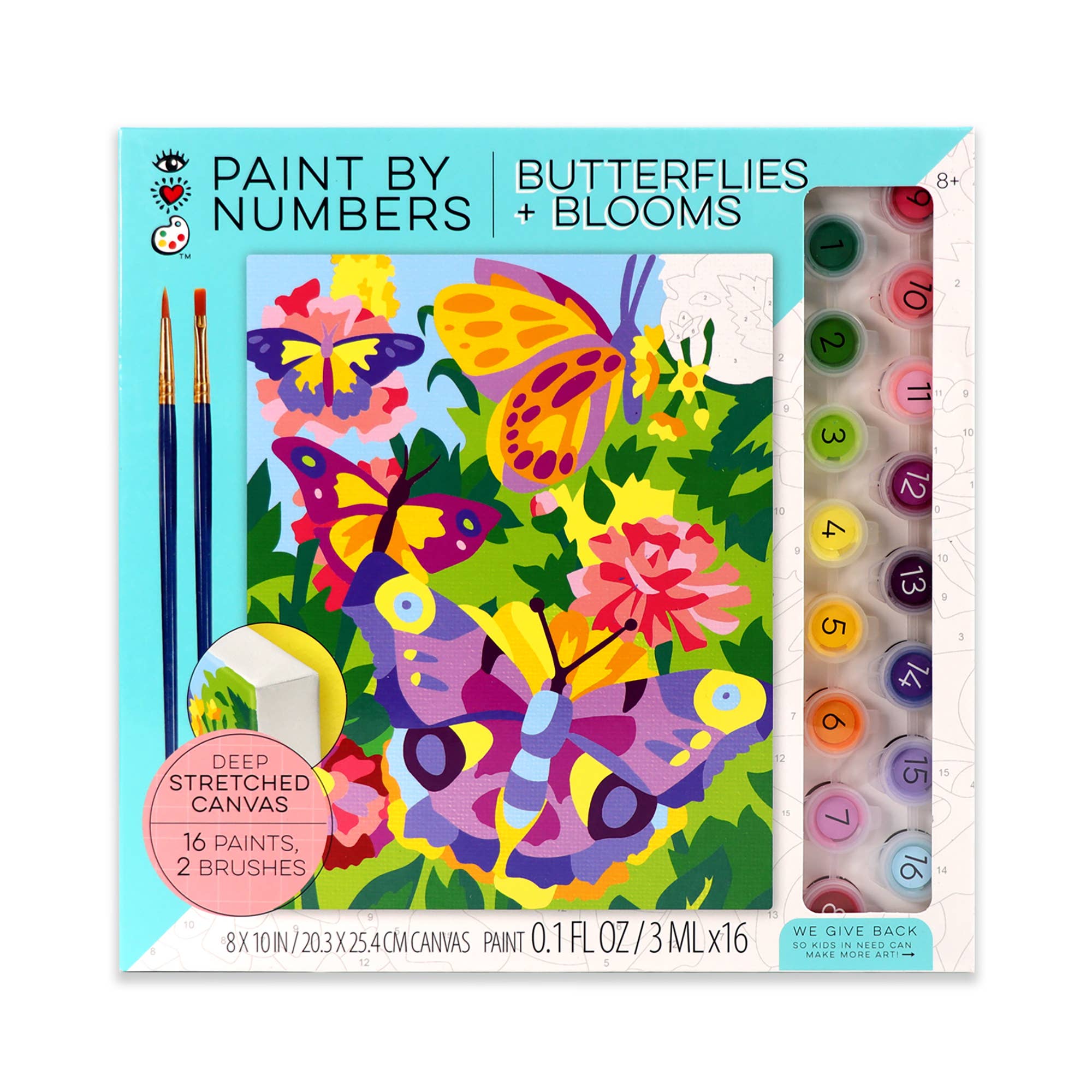 Bright Stripes - Wholesale DIY Craft Kit - Kids - iHeartArt Paint By Numbers Butterflies + Blooms