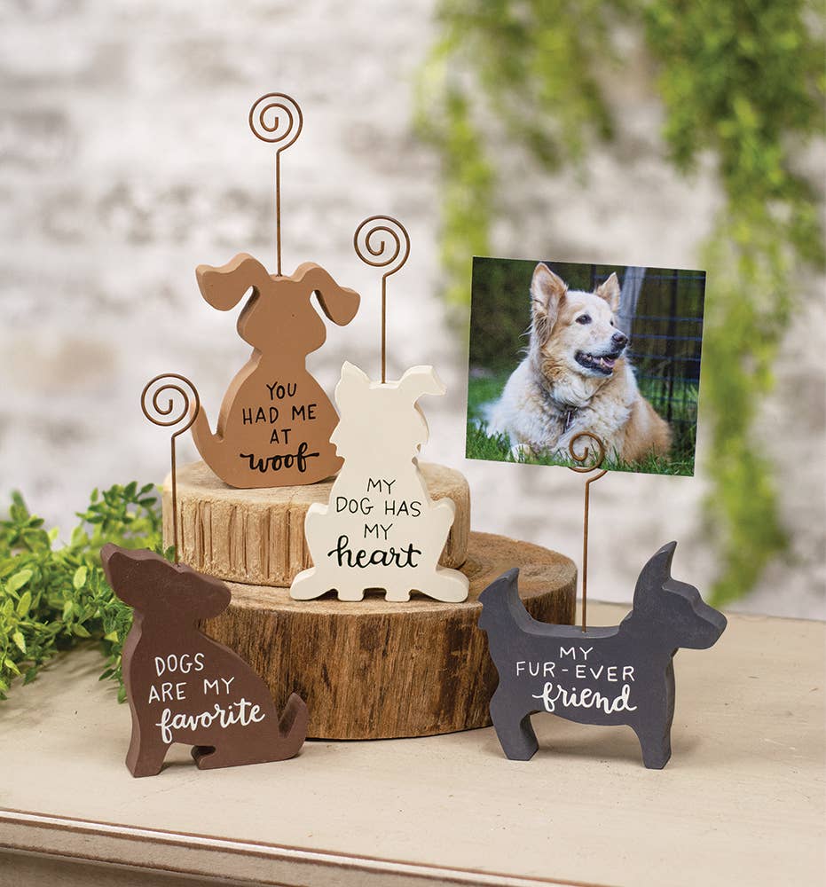 The Hearthside Collection - Wholesale Decorative Tabletop Object - My Dog Has My Heart Photo Holder, 4 Assorted1
