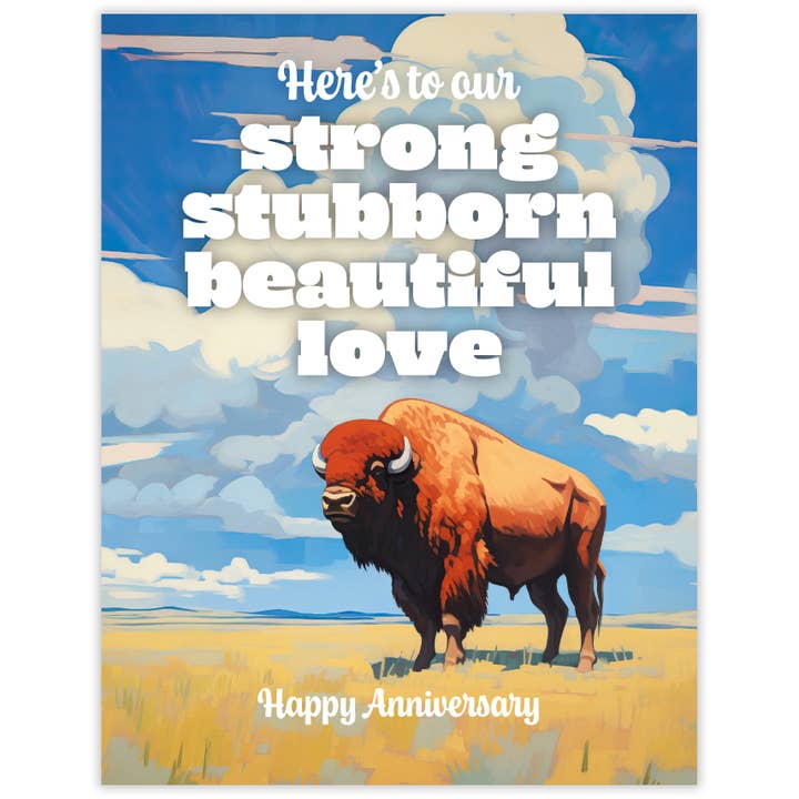 Strong Love Anniversary - Recycled Paper Anniversary Card for wholesale by Waterknot