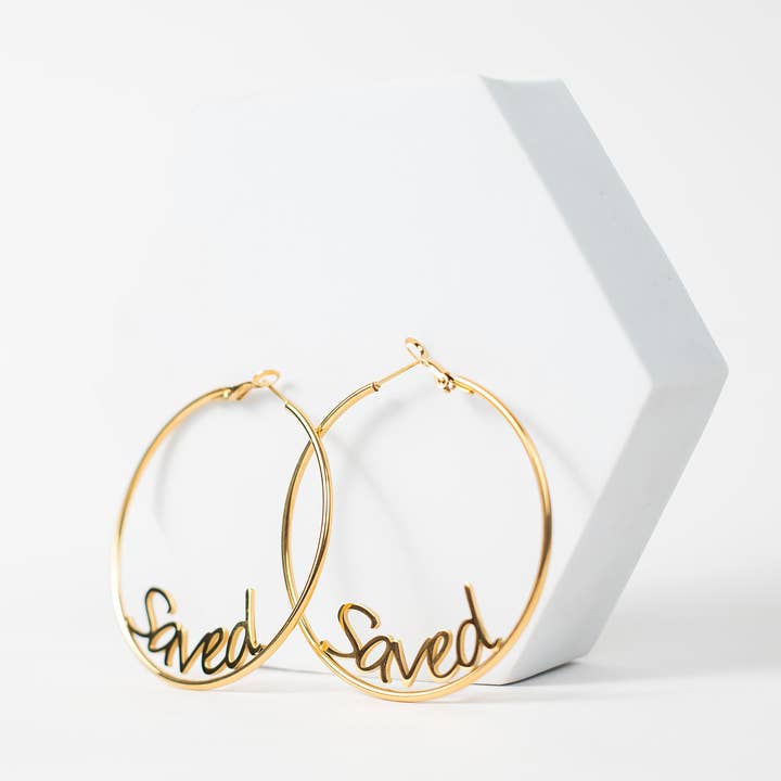 Adé & Grace - Wholesale Hoop Earrings - "Saved" Oversized Hoop Earrings5