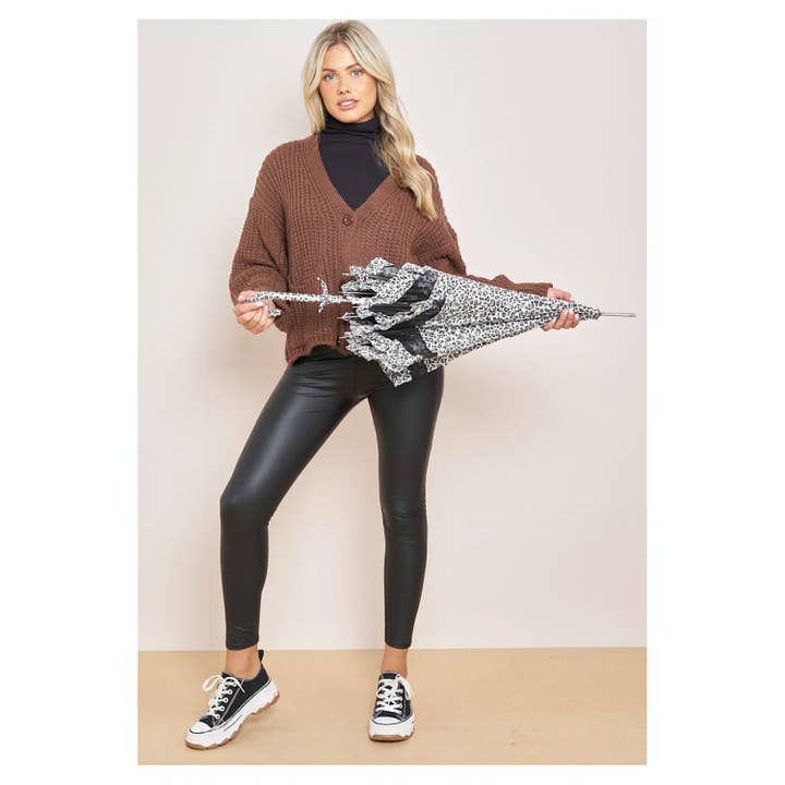 Superbia - Wholesale Umbrella - Women's - Fancy Animal Print Long Stick Leopards See Through Umbrella5