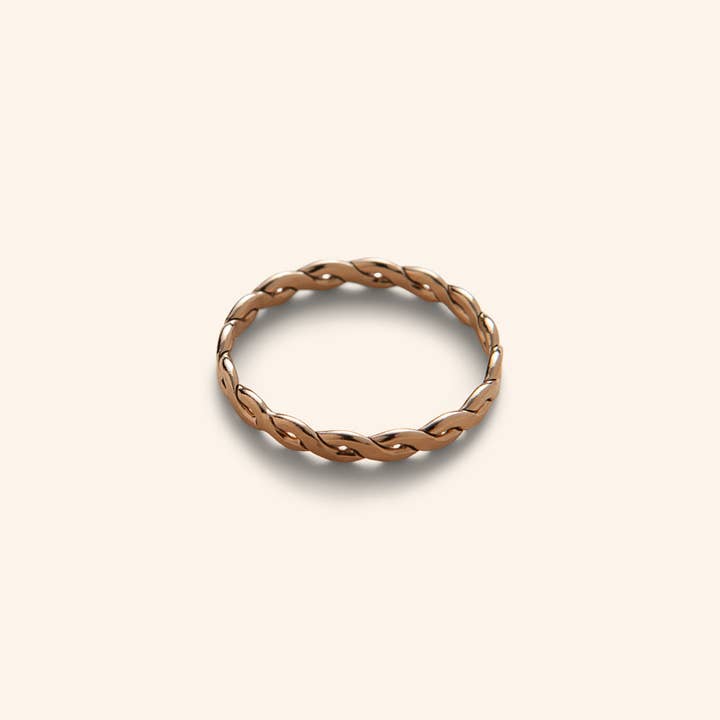 Idlewild Everyday - Wholesale Band/Stacked Ring - Woven Ring in Gold-Filled3