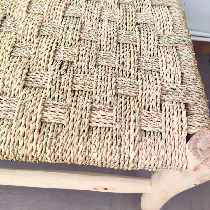 High crafty - Wholesale Bench - Handcrafted Moroccan Beldi Bench – Natural Wood & Doum2