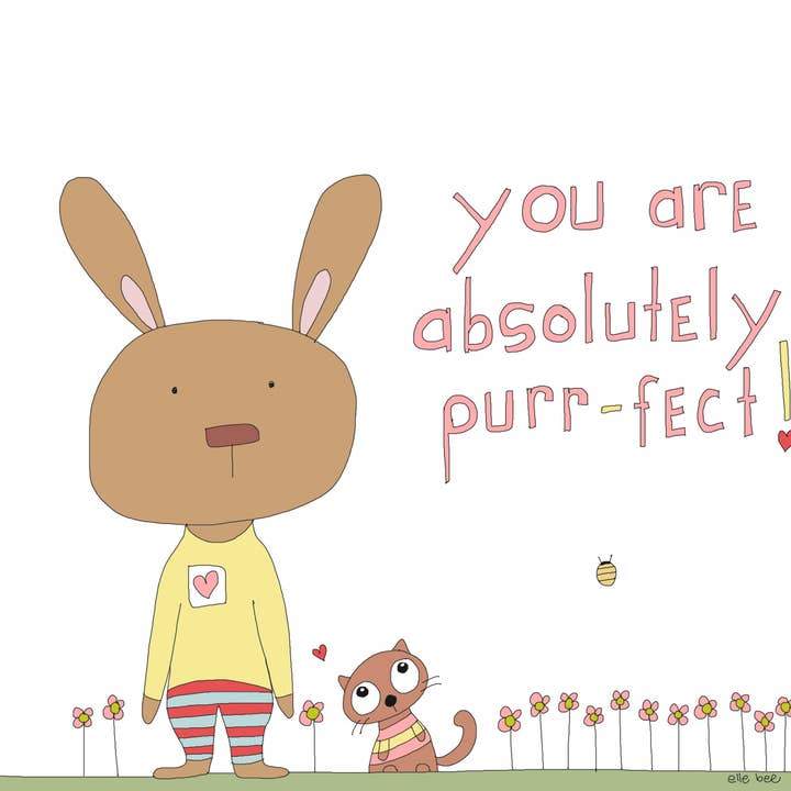 Tarjeta de felicitación «¡Eres absolutamente perfecto!» para venta al por mayor de Elle Bee Art Studio