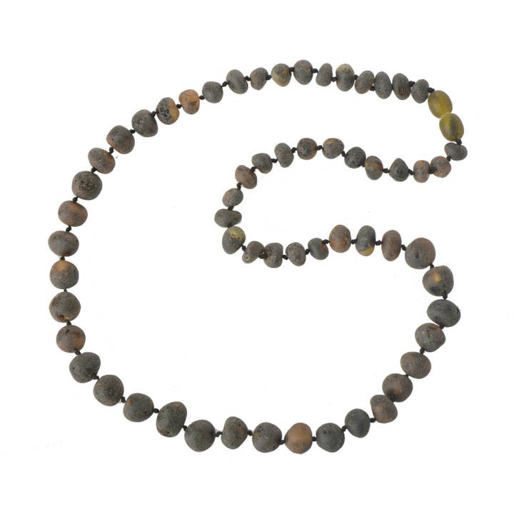 Green Baroque Raw Amber Beads Necklace for Adult for wholesale by The Natural Amber