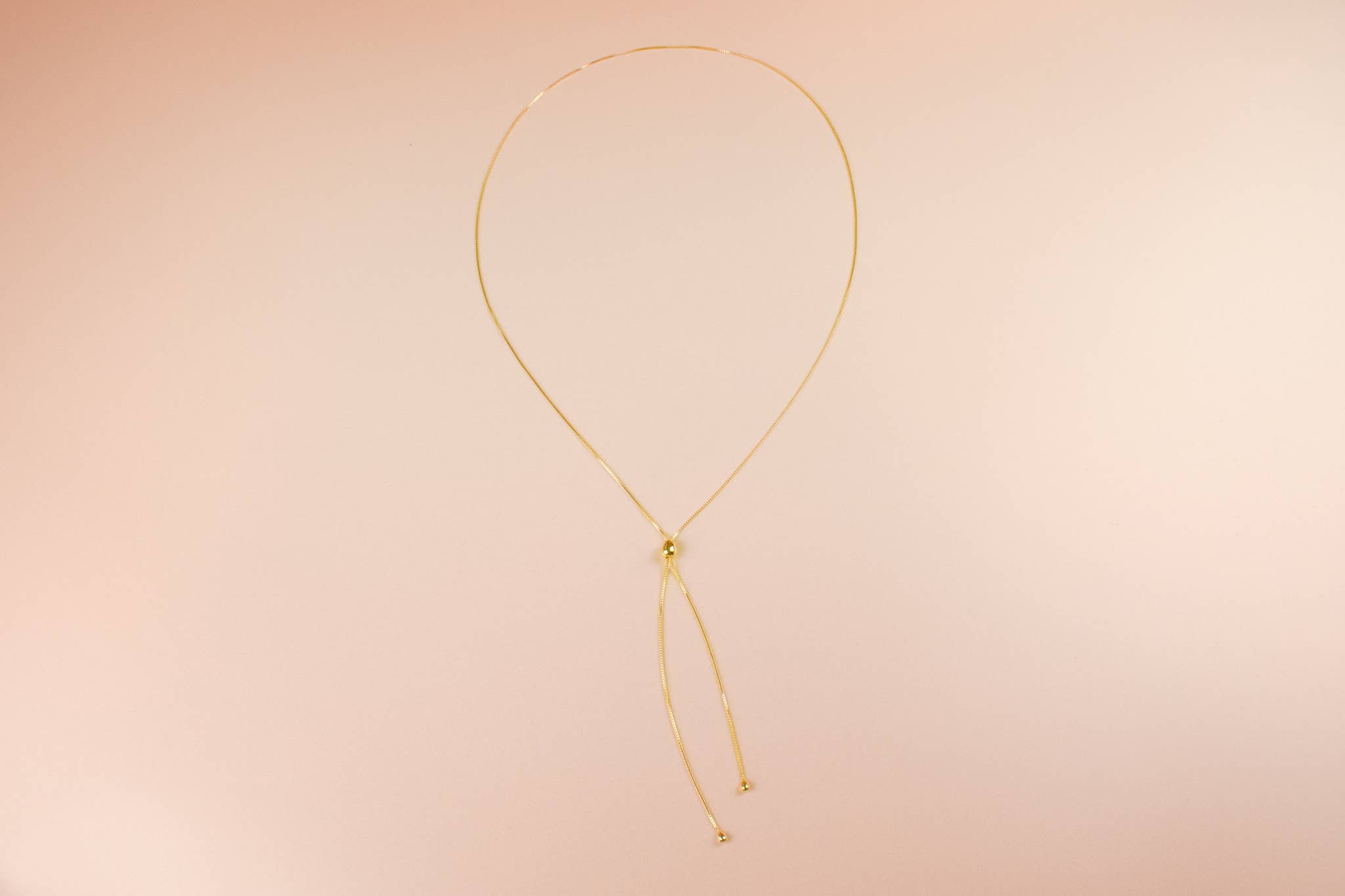 Cold Gold - Wholesale Y-Neck/Lariat Necklace - The Infinity Bolo Necklace in 14k Gold2