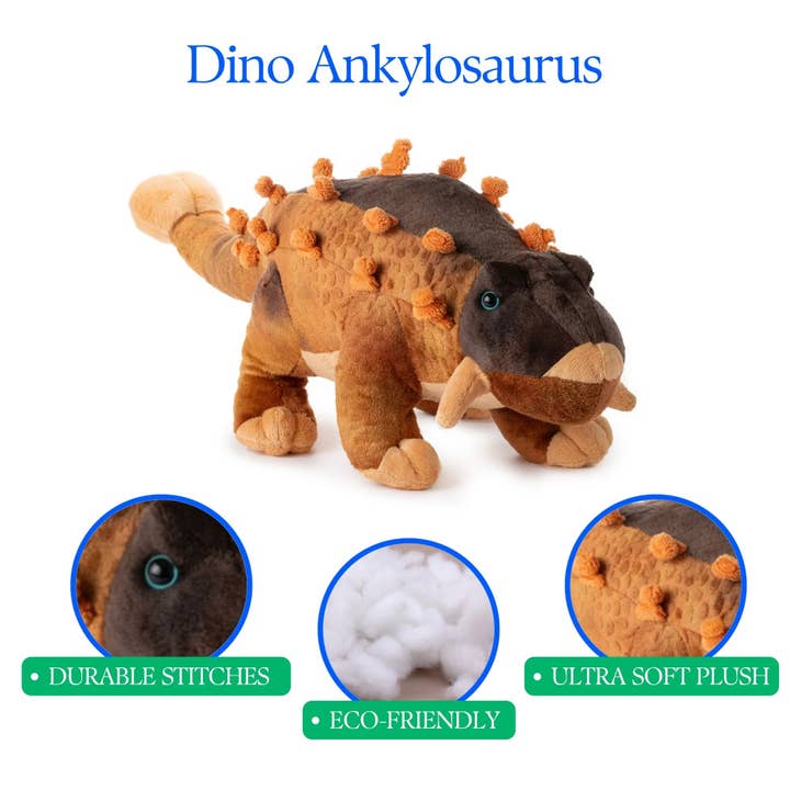 The Petting Zoo - Wholesale Stuffed/Plush Toy - Kids & Baby - 18" (46cm) Ankylosaurus Dino/Dinosaur Medium5