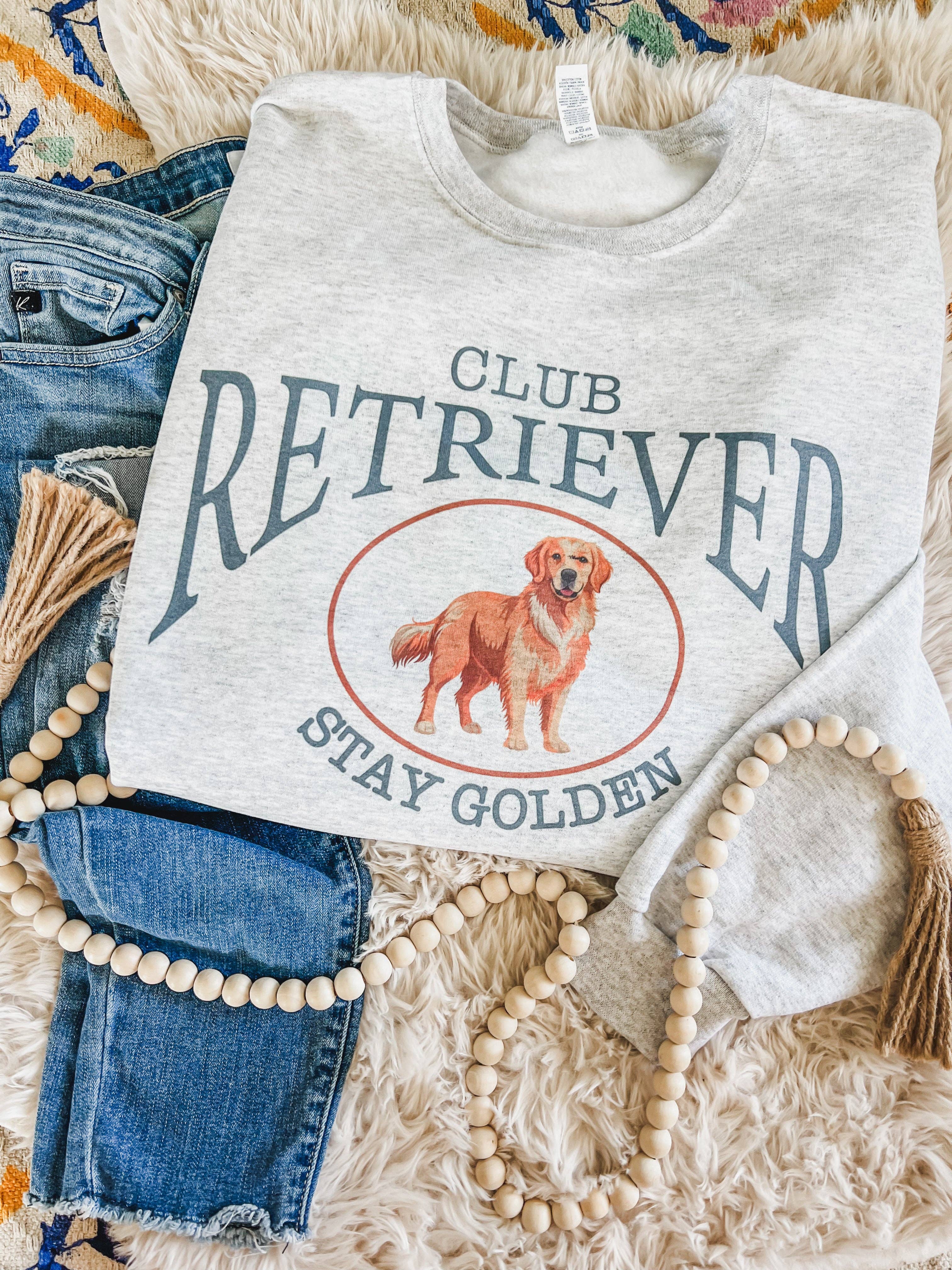 RR Tees Wholesale - Wholesale Screen Printed T-Shirt - Women's - Club retriever stay golden sweatshirt or tee1