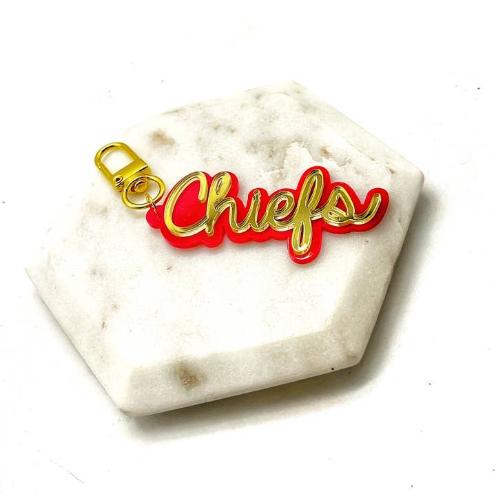 Baubles by B - Wholesale Purse/Bag Accessory - Women's - Chiefs Football Purse Charm Bag Charm Gameday Keychain KC6