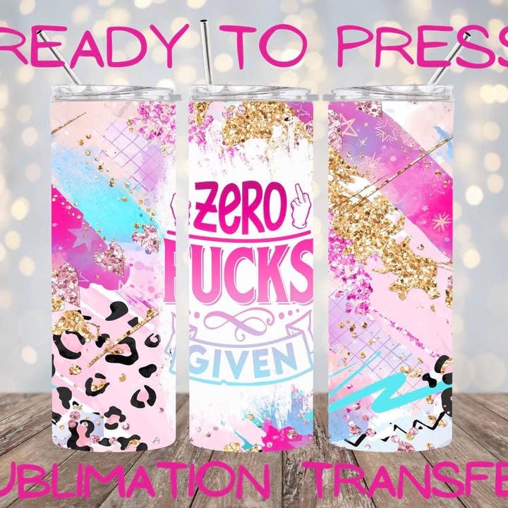 Zéro F donné Rose Guépard Sublimation Gobelet Transfert pour la vente par Hatch & Hug