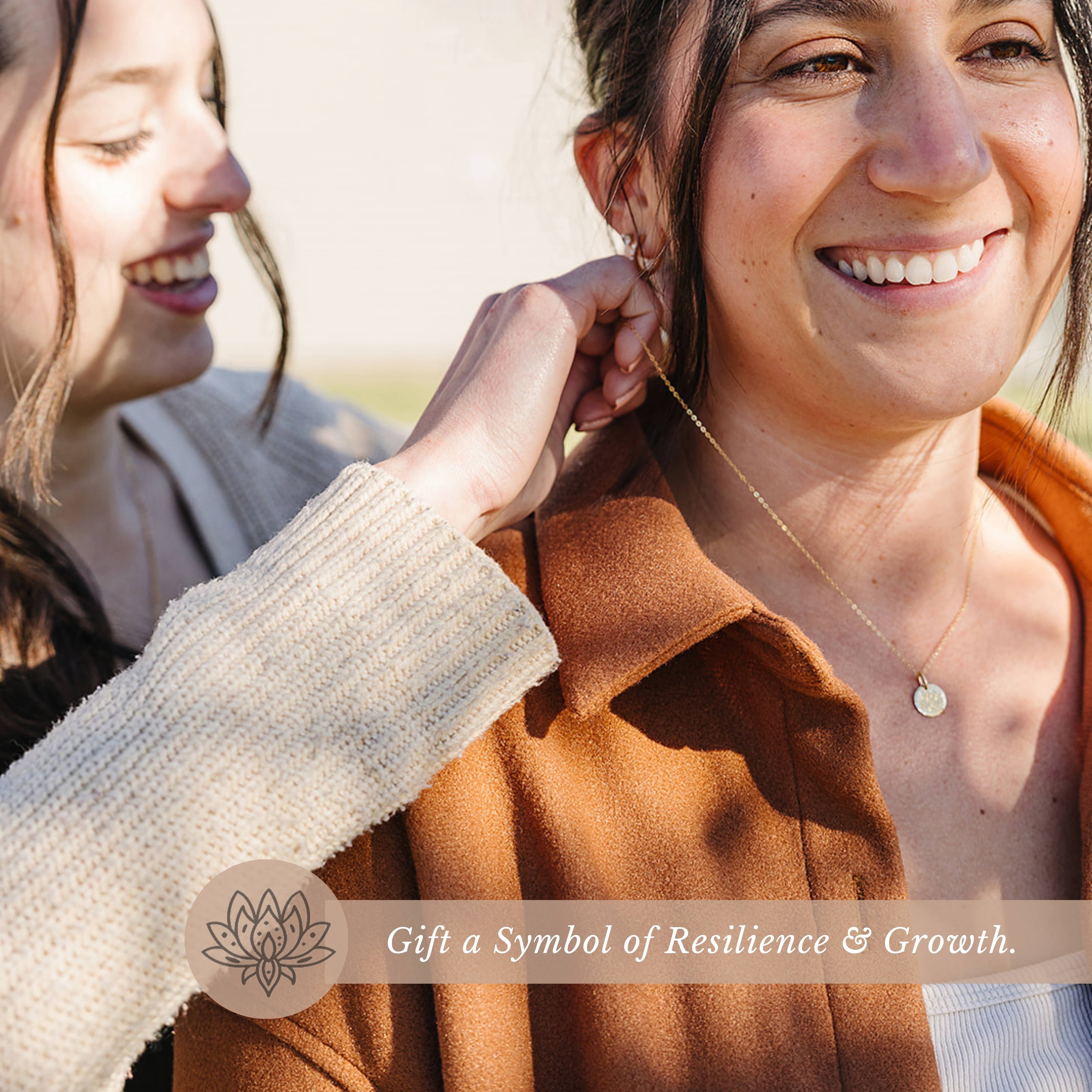 hope love shine - Vendita all'ingrosso Collana con ciondolo/pendaglio - Regalo di Nuovi Inizi per Lei - Collana con Ciondolo di Loto3