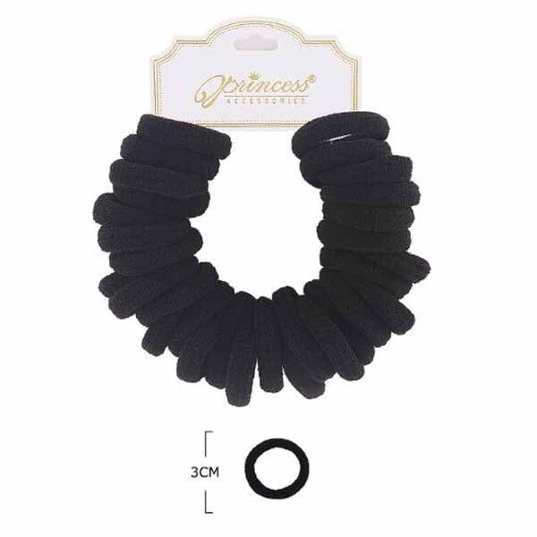 30 PC HAIR BAND BLACK COLOR for wholesale by Walana Beauty