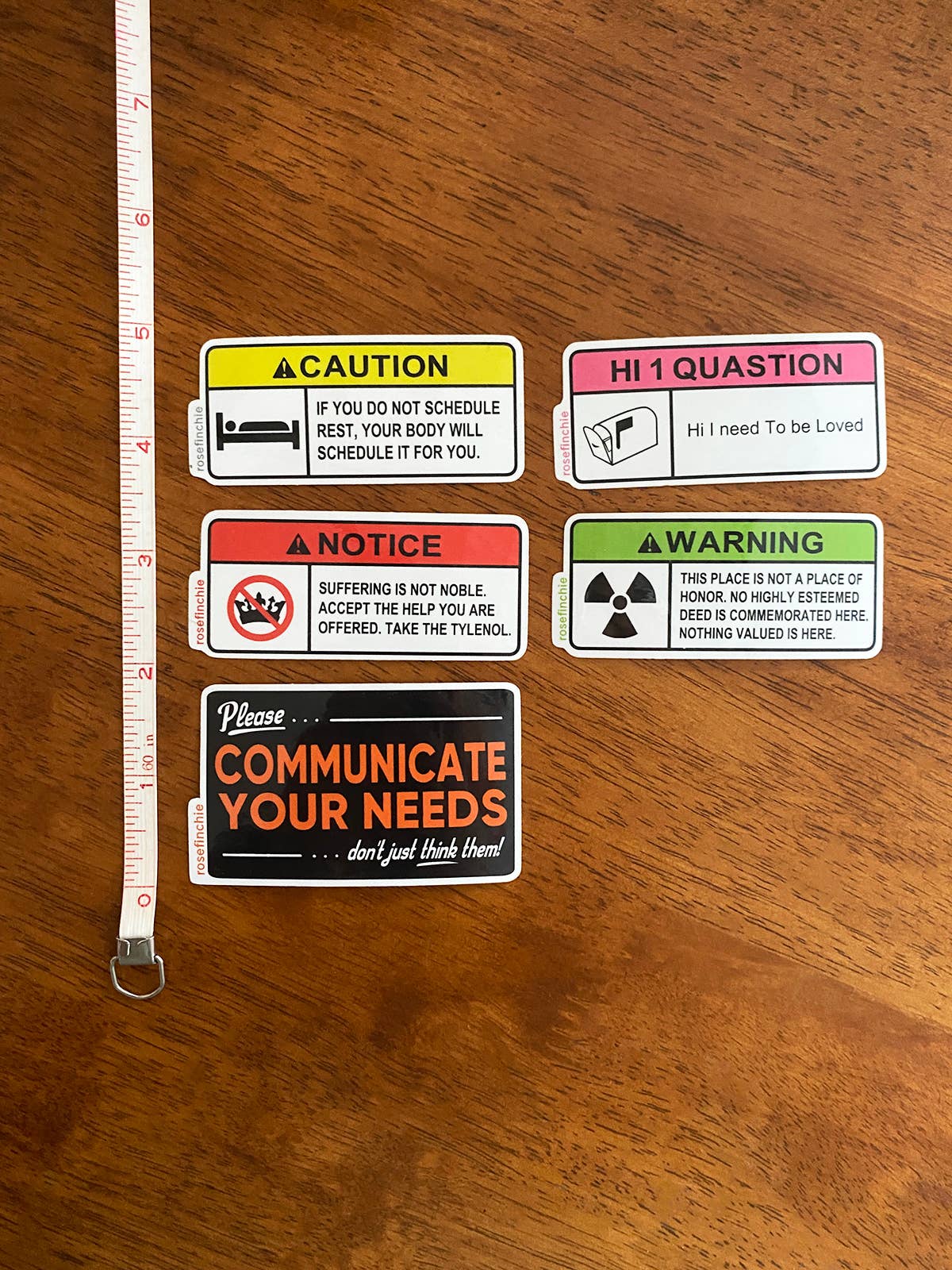 rosefinchie - Wholesale Sticker - Please Communicate Your Needs - 3" Glossy Vinyl Sticker2