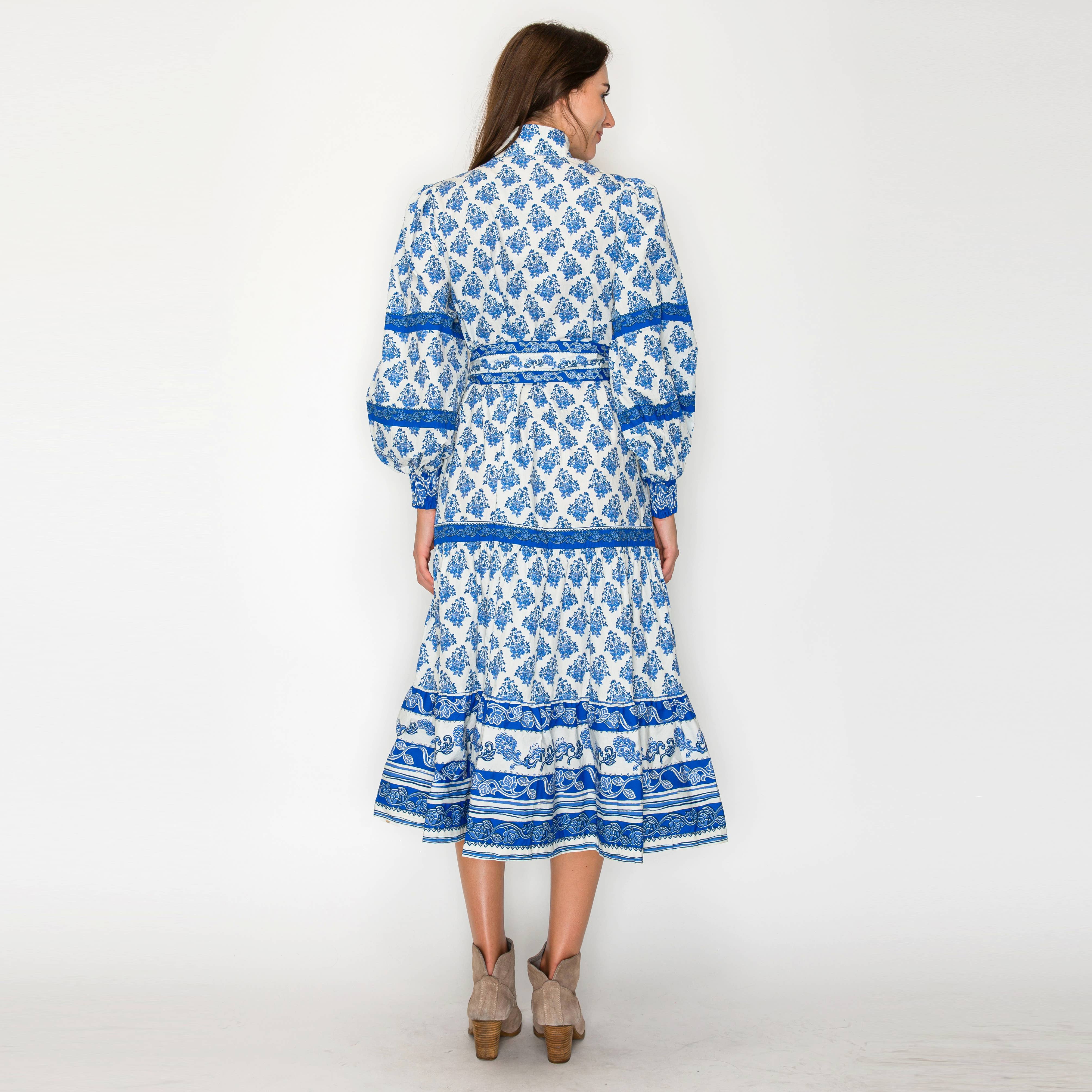 LoveWednesday - Vendita all'ingrosso Vestito - Donna - Abito Midi Azure Muse - LWD32773