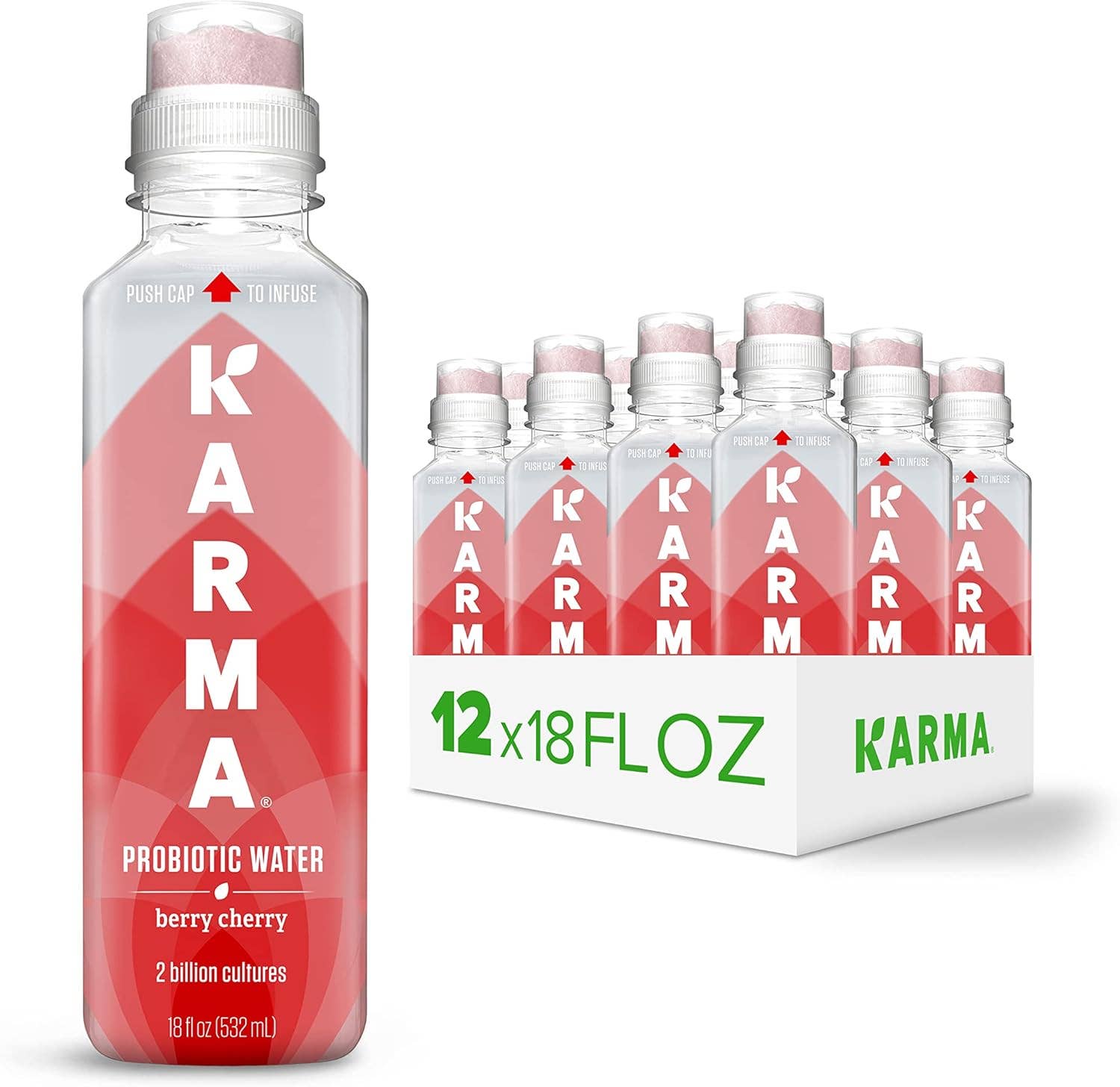 L&F Universal Goods - Wholesale Flavored/Infused Water (Non-Carbonated) - KARMA PROBIOTIC DRINK 12/18OZ BERRY CHERRY0