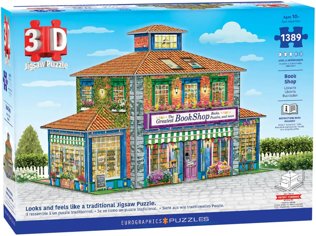 Eurographics Puzzles Europe - Wholesale Puzzle - Adult - Book Shop (3D)1