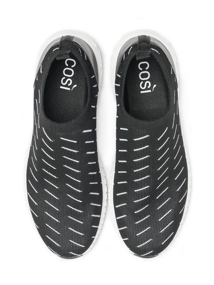 Men Black Lightweight Breathable Casual Sports Shoe for wholesale by Cosi Fashion