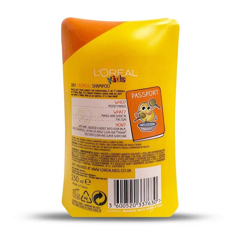 First Choice Buying – wholesale Hårschampo – L'oreal Kids Schampo, Tropisk Mango, 250 ml1