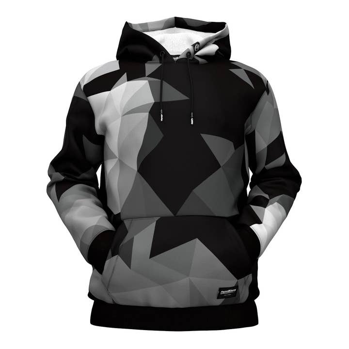 Cubes Black Cotton Hoodie for wholesale by FreshHoods