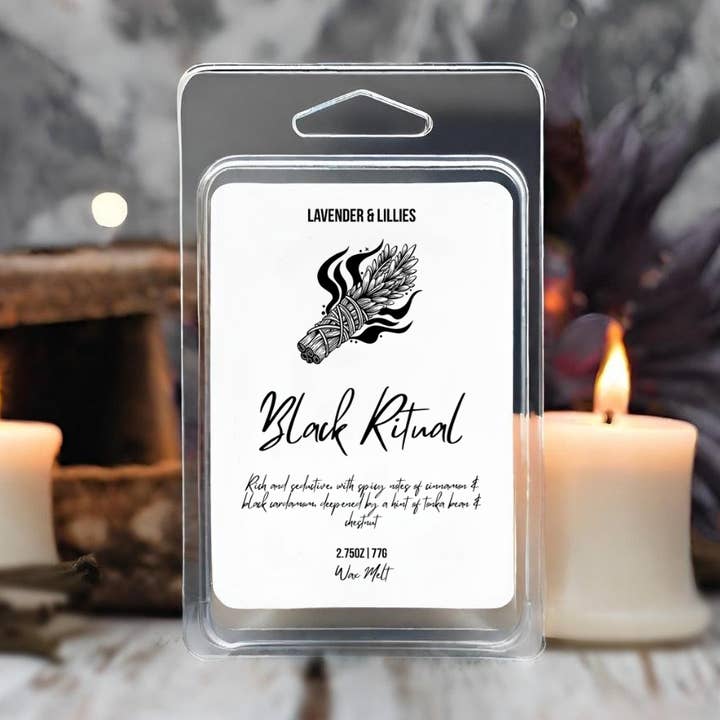 Black Ritual- Coconut Wax Melt- 2.75oz Clamshell for wholesale by Lavender & Lillies