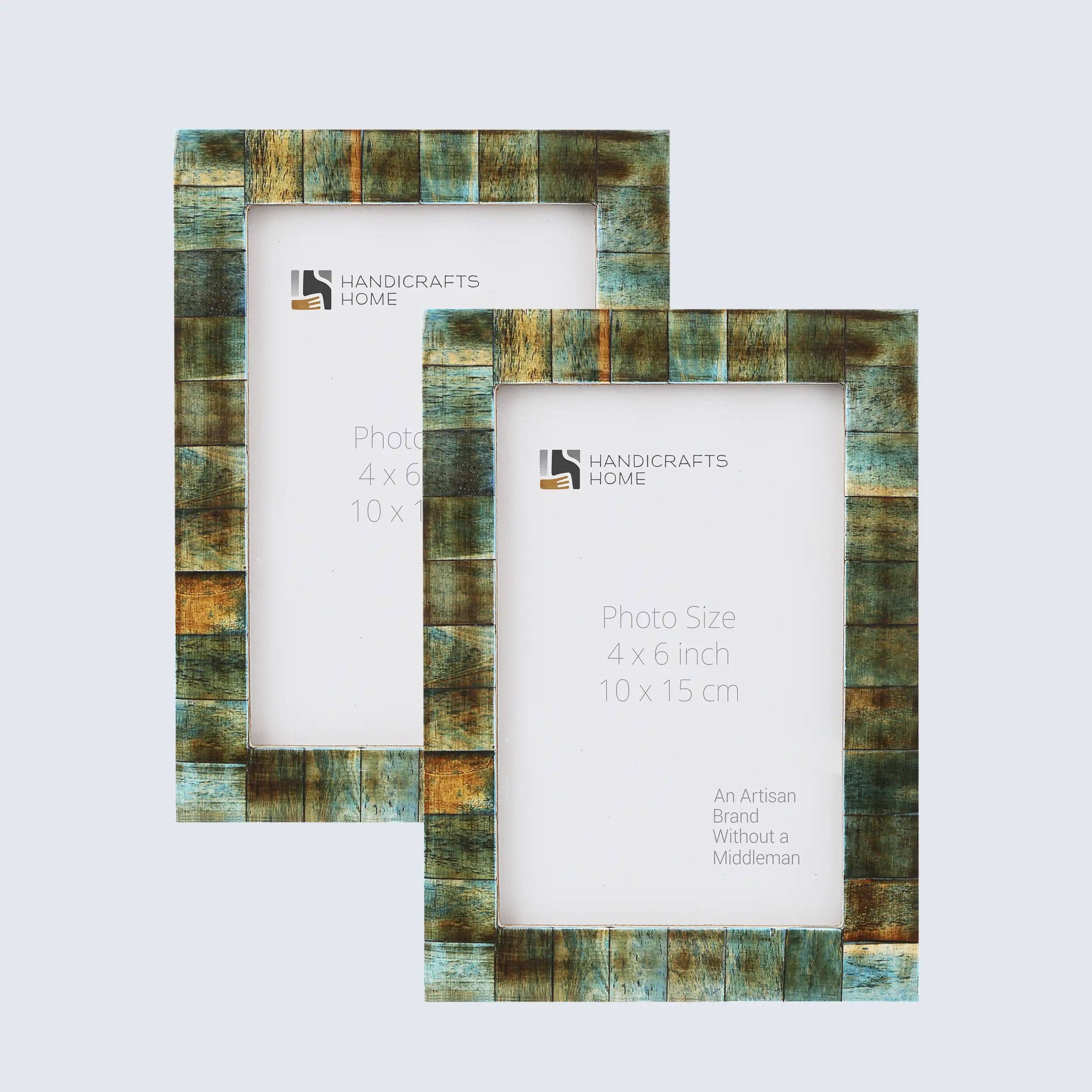 Handicrafts Home – wholesale Picture frame – Picture Frame Verdigris Pack of 2, 3 Sizes4