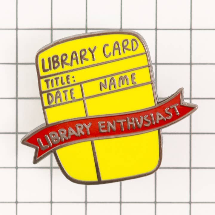 Library Enthusiast Bookish Enamel Pin for wholesale by Fluffmallow (Custom duties for USA are pre-paid by us)