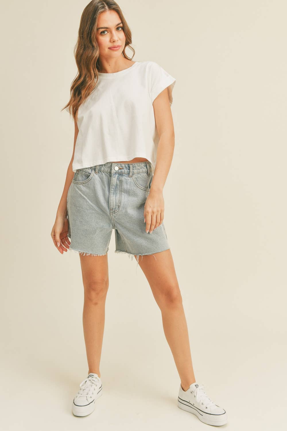 MIOU MUSE - Venta al por mayor Blusa - Mujer - Blusa de manga con puño y cuello redondo8