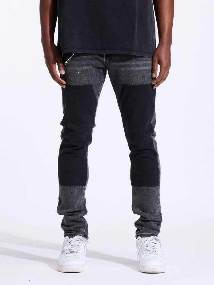 Denim skinny Hammer (gris délavé) pour la vente par Crysp Denim