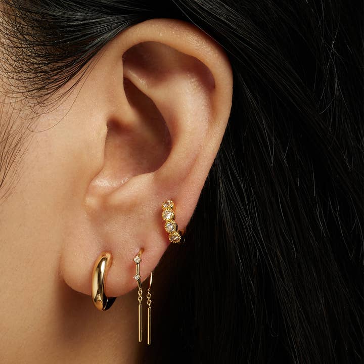 Mod + Jo – wholesale Huggieörhängen – Hilary Milgrain Huggies2