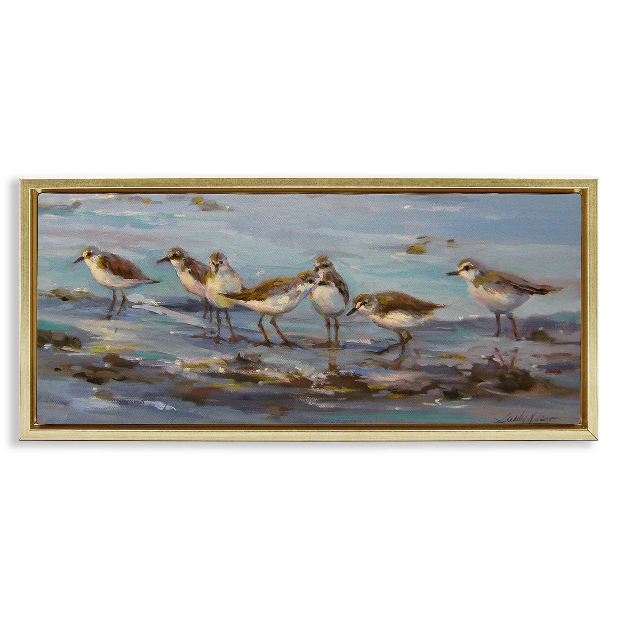 Stupell Industries - Wholesale Wall Sign - Sandpiper Flock on Shore - Framed Wall Art22