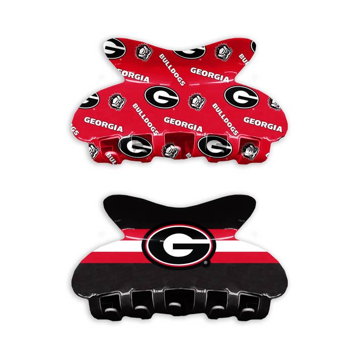 NCAA Georgia Bulldogs Team Hair Claw Set for wholesale by Little Earth Productions