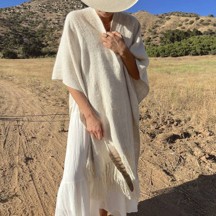 Ruana de lana de llama para venta al por mayor de Patrona Textiles