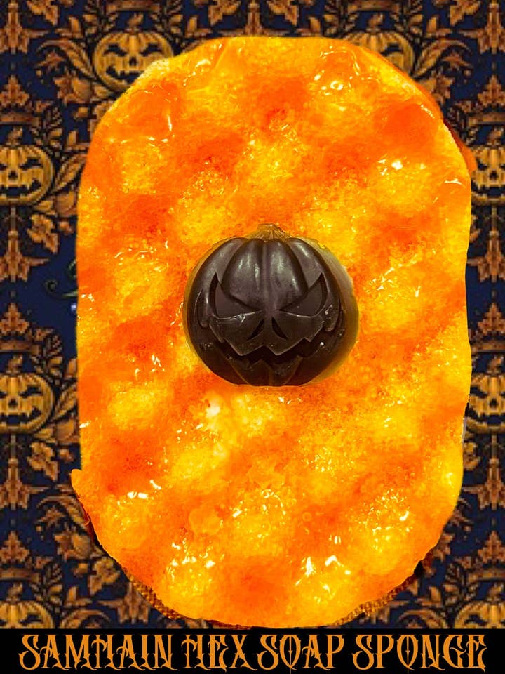 Spirits of Samhain Hexbomb soap sponge for wholesale by Hexbomb ltd