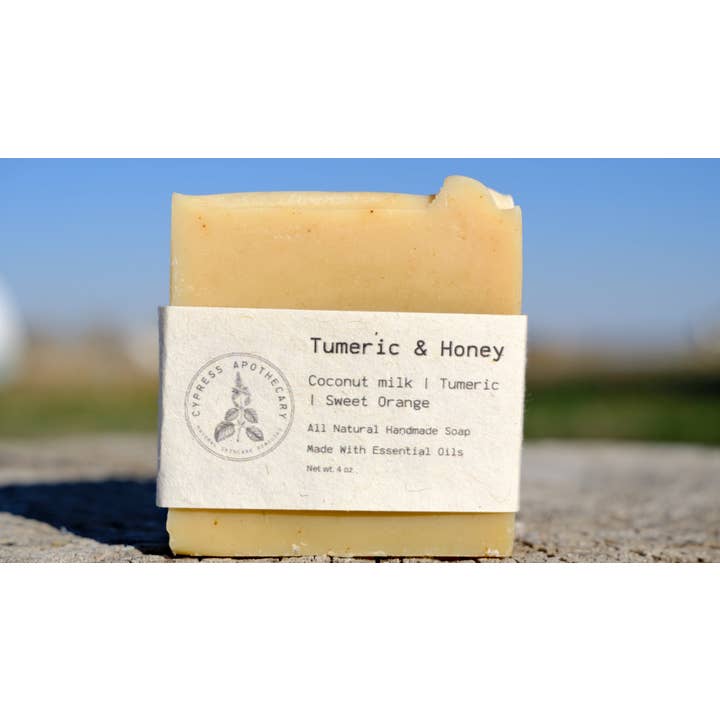 Turmeric & Honey Soap for wholesale by Cypress Apothecary